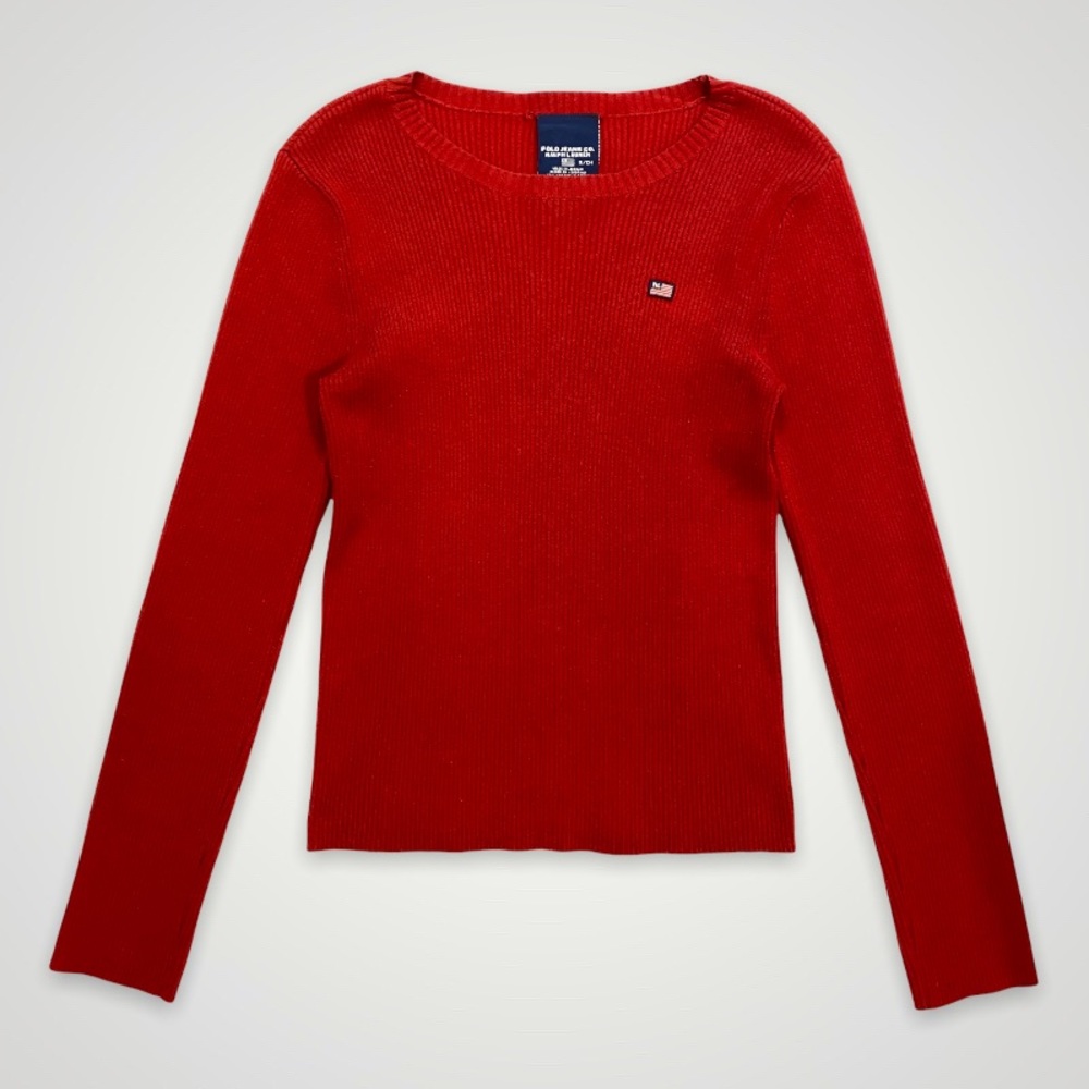 Vintage red Polo Ralph Lauren long sleeve top ♡